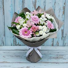 Букет цветов из:  Герберы, Альстромерии и Хризантемы в Чиверево