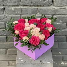 Цветочная композиция из Розы в коробке в Чиверево