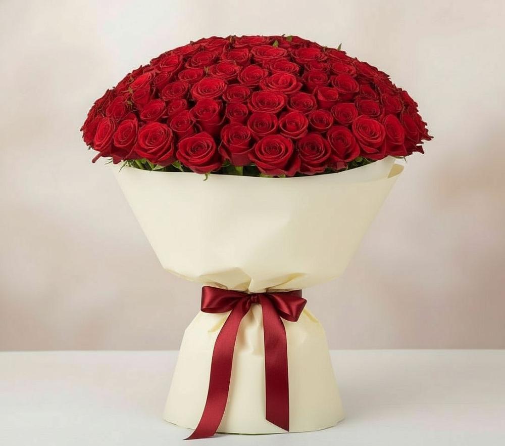 Букет 101 Красная роза Милано в Чиверево