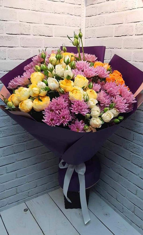 Букет цветов из: Хризантемы и Розы в Чиверево