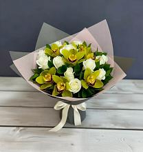 Букет цветов из:  Орхидеи и Розы в Чиверево