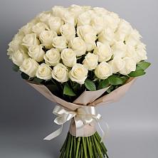 Букет 101 беля роза Белоснежка в Чиверево