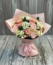 Букет цветов из:  Гвоздики, Розы и Хризантемы в Чиверево