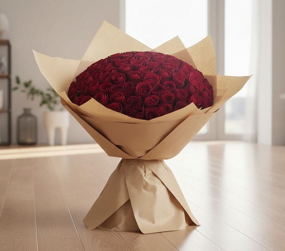 Букет 101 Красная роза в Чиверево