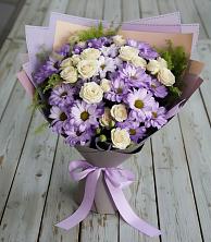 Букет цветов из:  Хризантемы и Розы в Чиверево